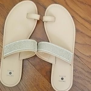 Shade & Shore  sandals Rhino stones